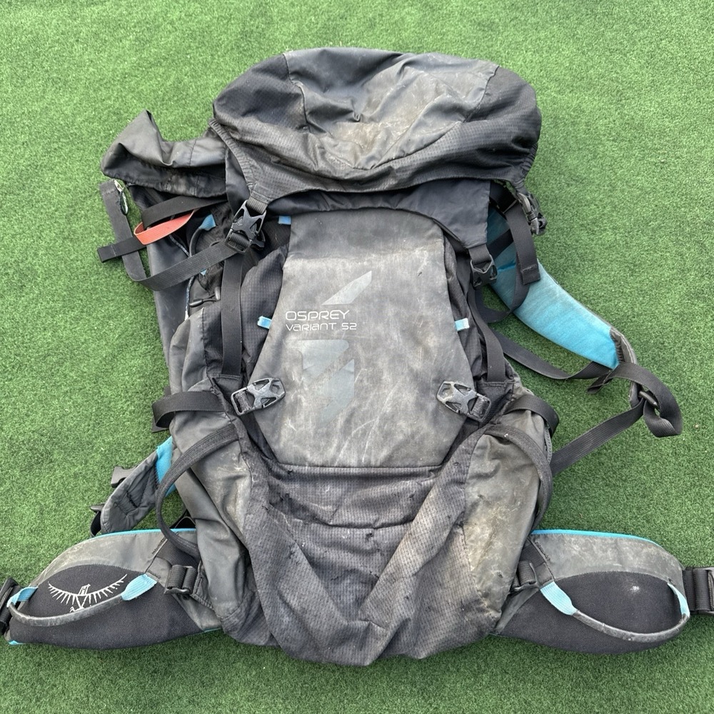 Osprey Variant 52 Blue BlacInternal Frame Hiking Camping Travel Backpack Outdoor